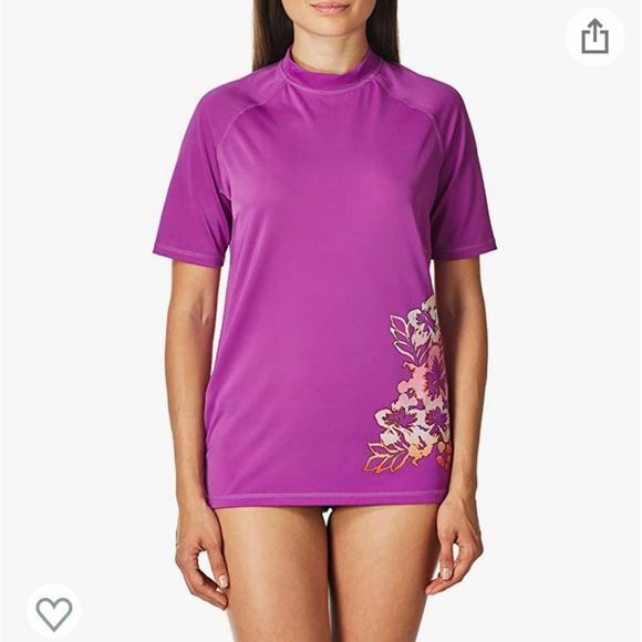 Kanu Surf Swim Kanu Surf Nwt Rash Guard Upf 5 Purple Xl Short